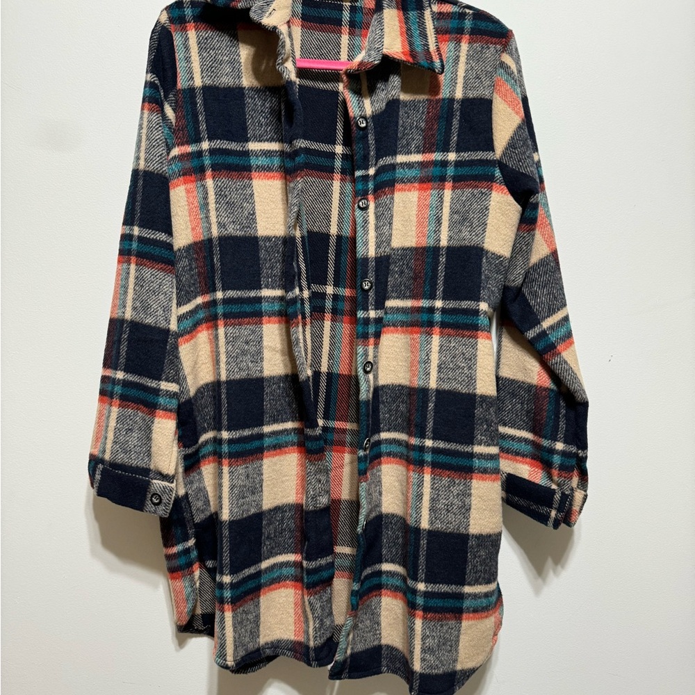Plaid Button-Up Shacket
